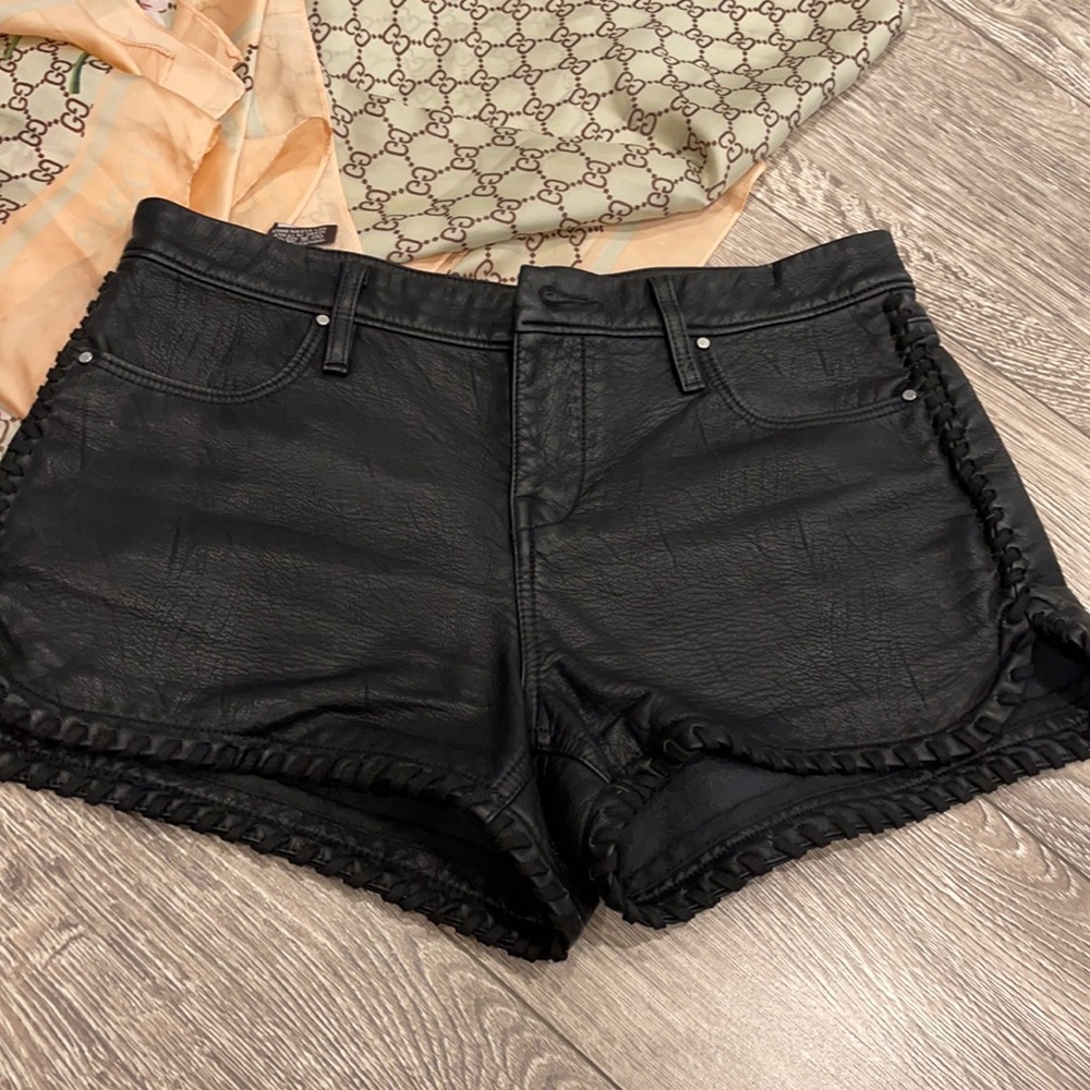 Leather shorts